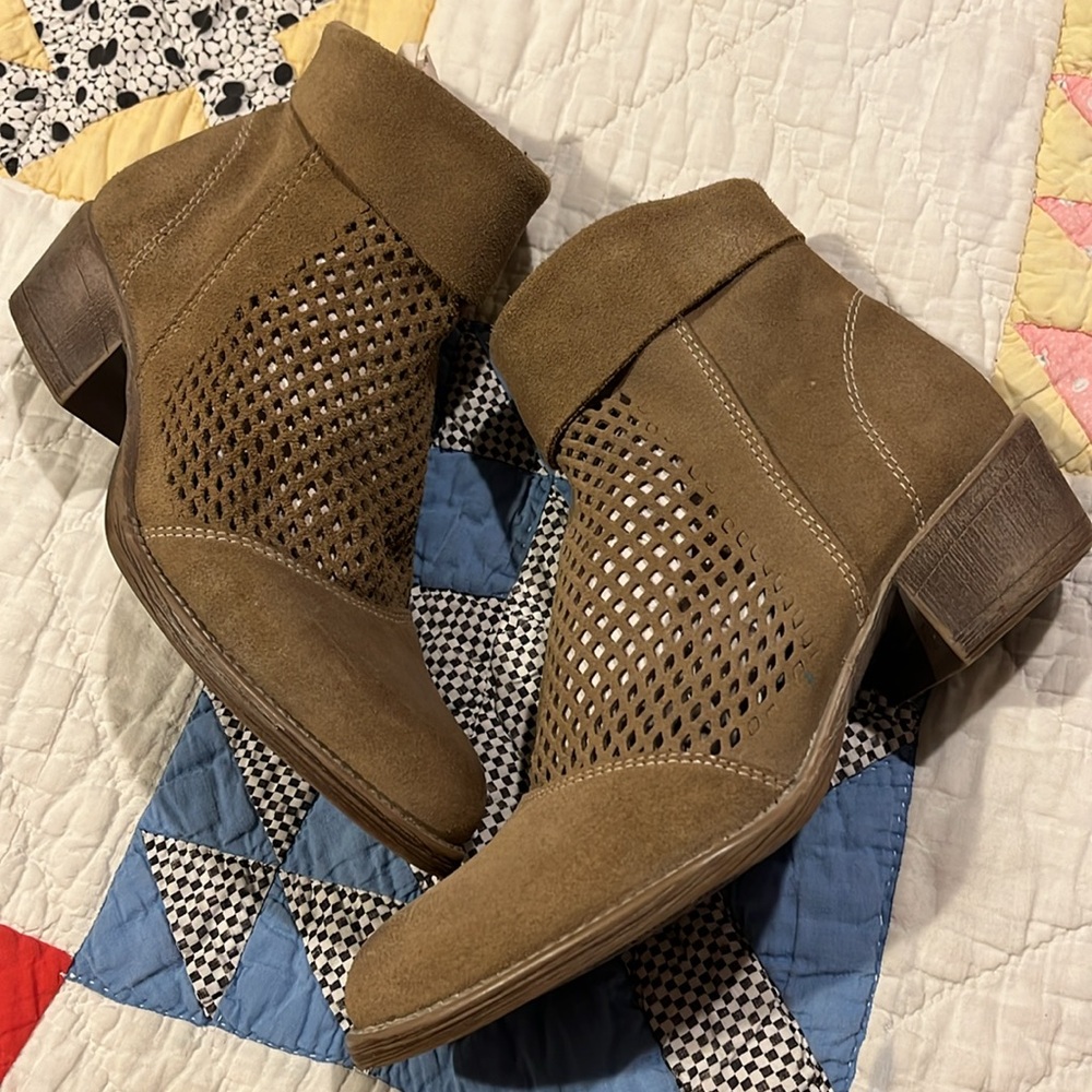 Roan by Bed|Stu Houlton Ankle Boots Perforated Suede Leather - Picture 5 of 11